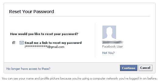 Facebook lost password 4