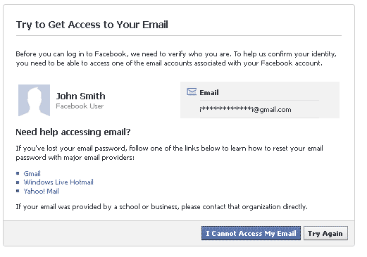 Facebook lost password 7